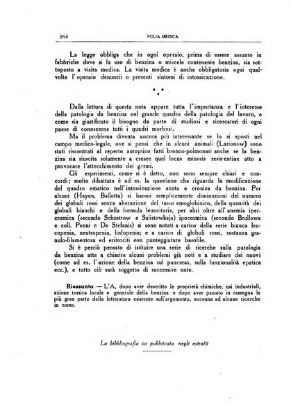 Folia medica periodico trimensile di patologia e clinica medica