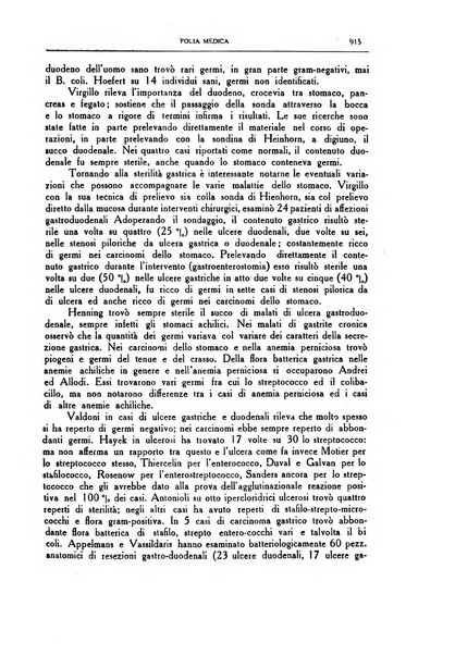 Folia medica periodico trimensile di patologia e clinica medica