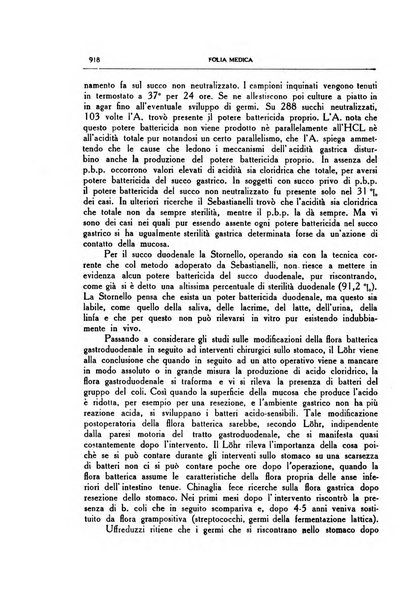 Folia medica periodico trimensile di patologia e clinica medica