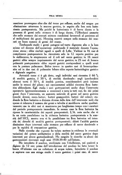 Folia medica periodico trimensile di patologia e clinica medica