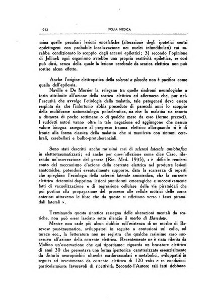 Folia medica periodico trimensile di patologia e clinica medica