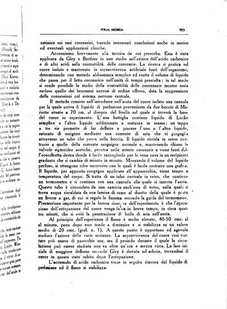 Folia medica periodico trimensile di patologia e clinica medica