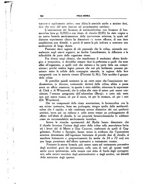 Folia medica periodico trimensile di patologia e clinica medica