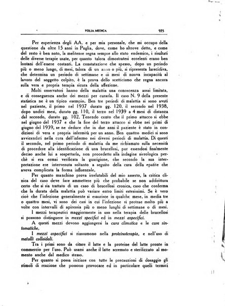 Folia medica periodico trimensile di patologia e clinica medica