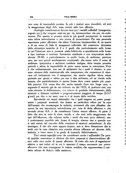 Folia medica periodico trimensile di patologia e clinica medica