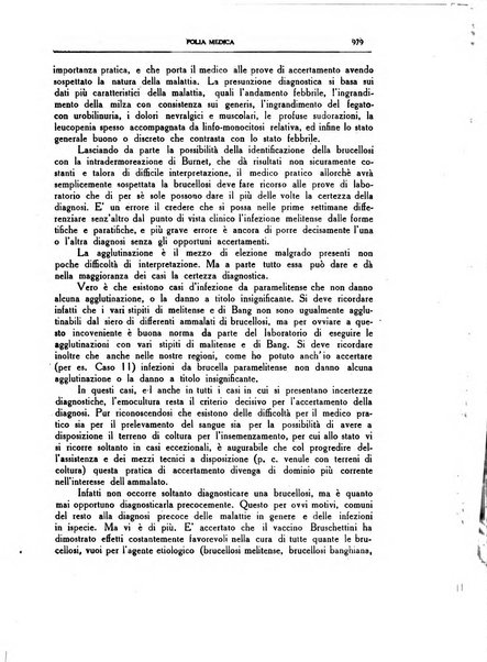 Folia medica periodico trimensile di patologia e clinica medica