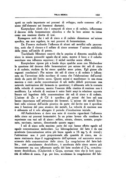 Folia medica periodico trimensile di patologia e clinica medica