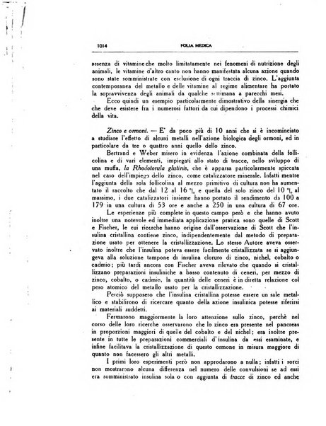 Folia medica periodico trimensile di patologia e clinica medica