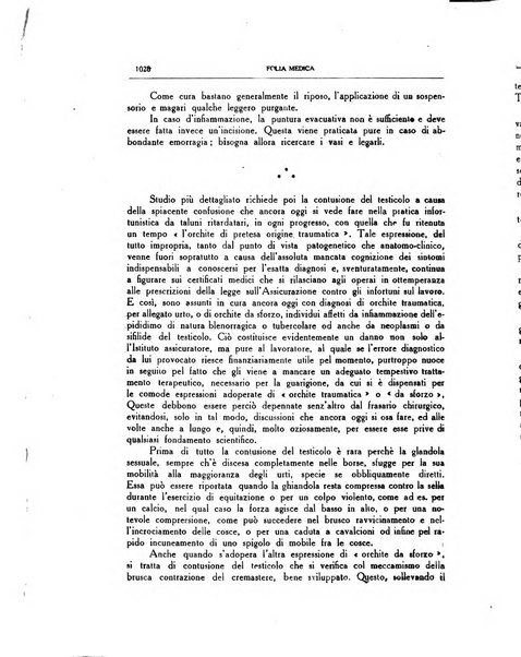 Folia medica periodico trimensile di patologia e clinica medica