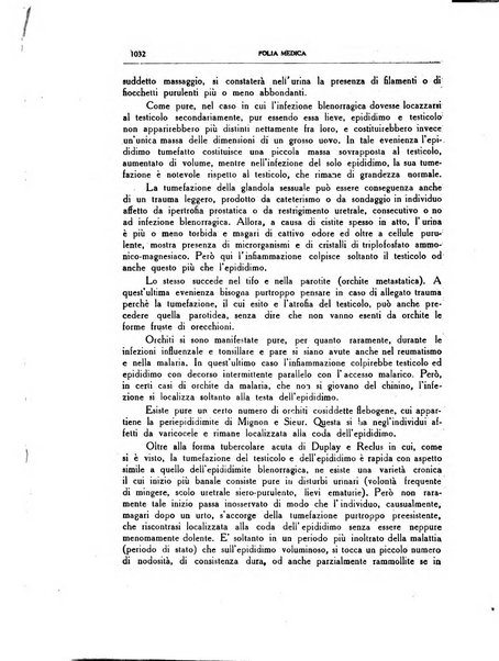 Folia medica periodico trimensile di patologia e clinica medica