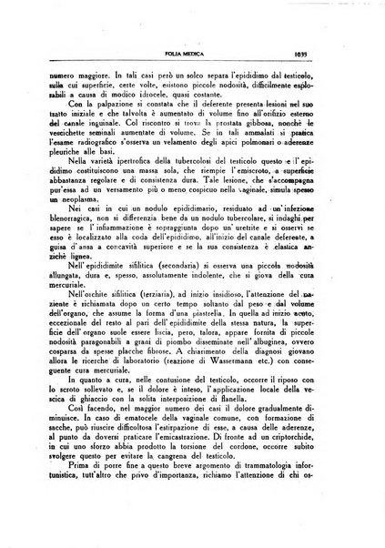 Folia medica periodico trimensile di patologia e clinica medica