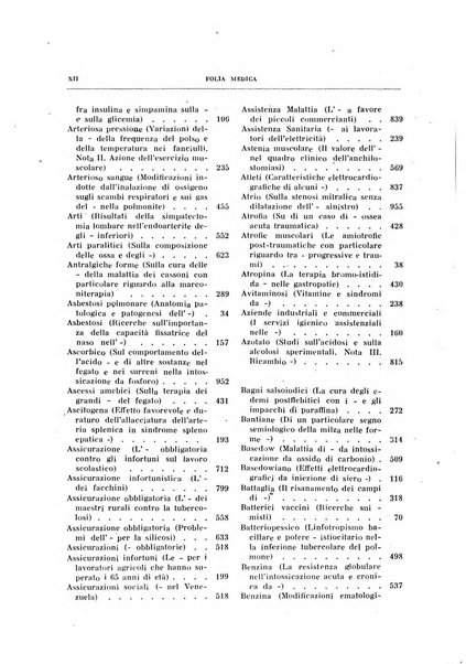 Folia medica periodico trimensile di patologia e clinica medica