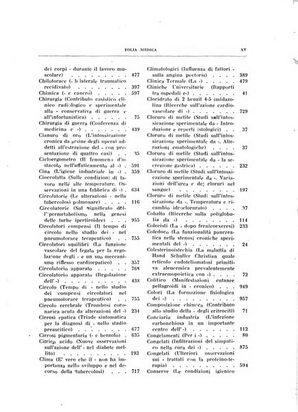 Folia medica periodico trimensile di patologia e clinica medica