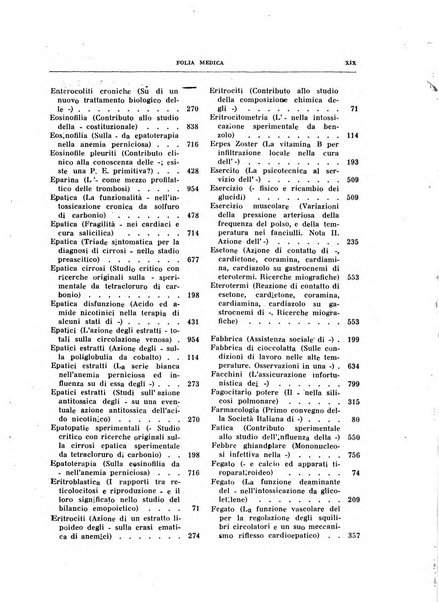 Folia medica periodico trimensile di patologia e clinica medica