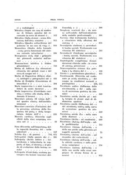 Folia medica periodico trimensile di patologia e clinica medica