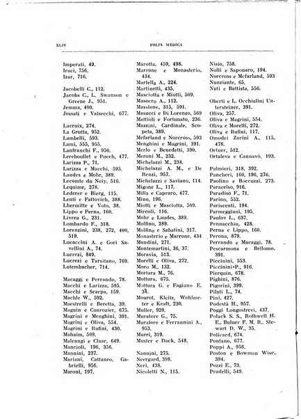 Folia medica periodico trimensile di patologia e clinica medica