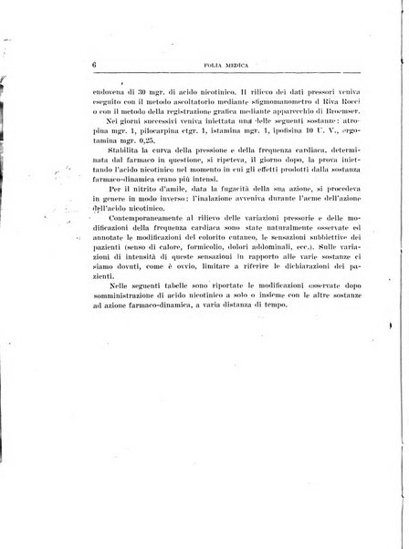 Folia medica periodico trimensile di patologia e clinica medica