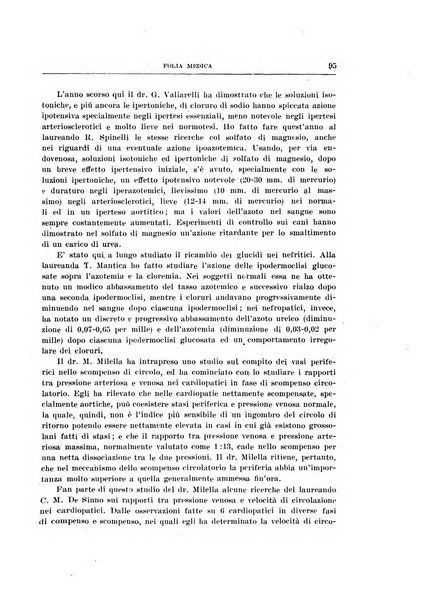 Folia medica periodico trimensile di patologia e clinica medica