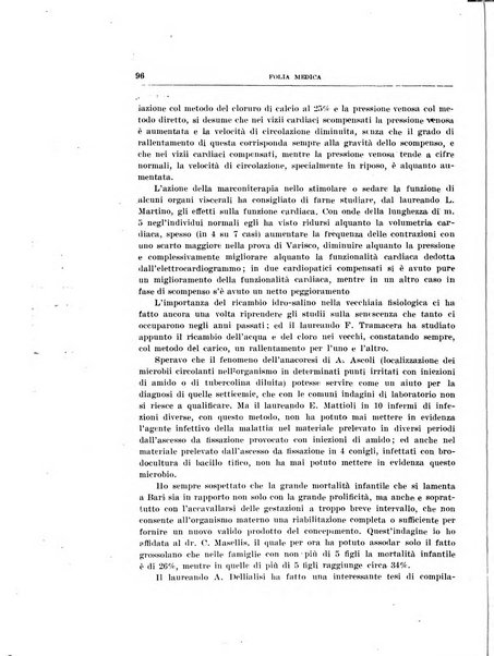 Folia medica periodico trimensile di patologia e clinica medica