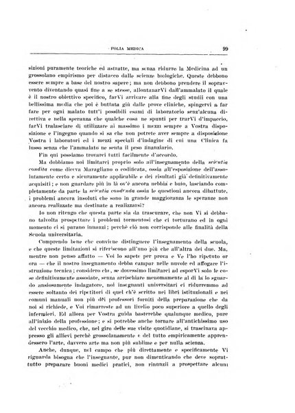 Folia medica periodico trimensile di patologia e clinica medica