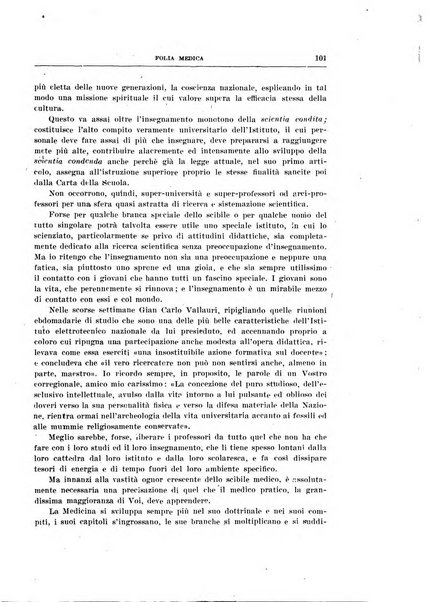 Folia medica periodico trimensile di patologia e clinica medica