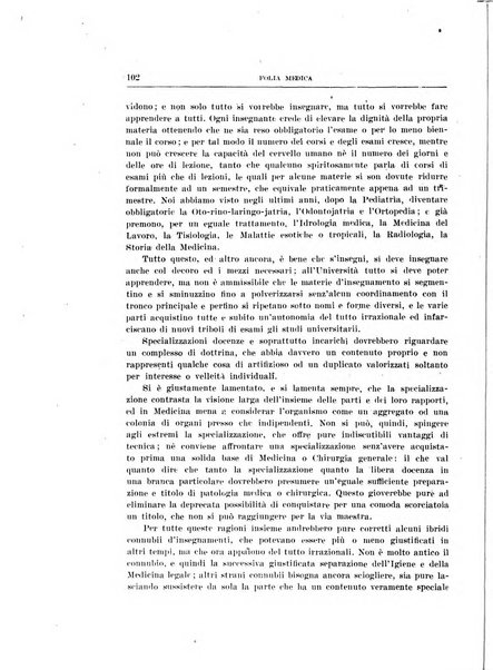 Folia medica periodico trimensile di patologia e clinica medica