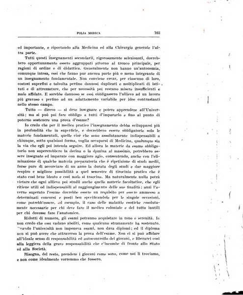 Folia medica periodico trimensile di patologia e clinica medica