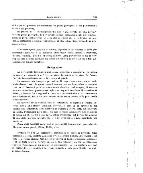 Folia medica periodico trimensile di patologia e clinica medica