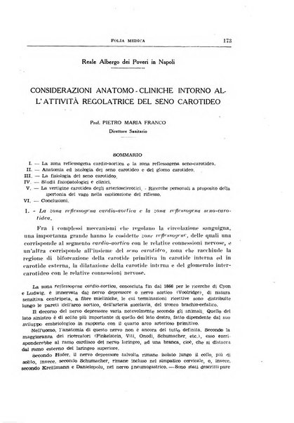 Folia medica periodico trimensile di patologia e clinica medica