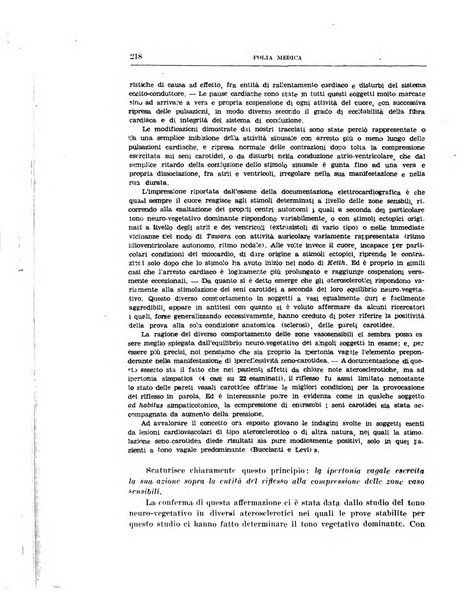 Folia medica periodico trimensile di patologia e clinica medica