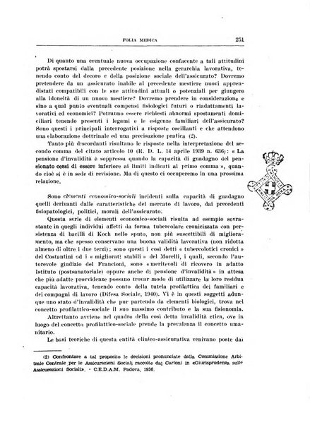 Folia medica periodico trimensile di patologia e clinica medica