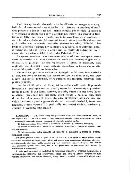 Folia medica periodico trimensile di patologia e clinica medica