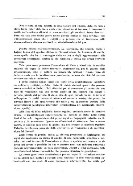 Folia medica periodico trimensile di patologia e clinica medica