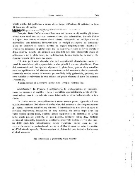 Folia medica periodico trimensile di patologia e clinica medica