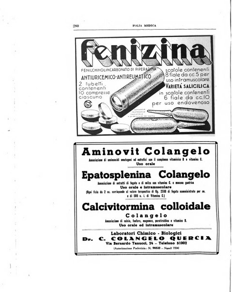 Folia medica periodico trimensile di patologia e clinica medica