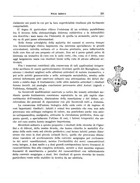 Folia medica periodico trimensile di patologia e clinica medica