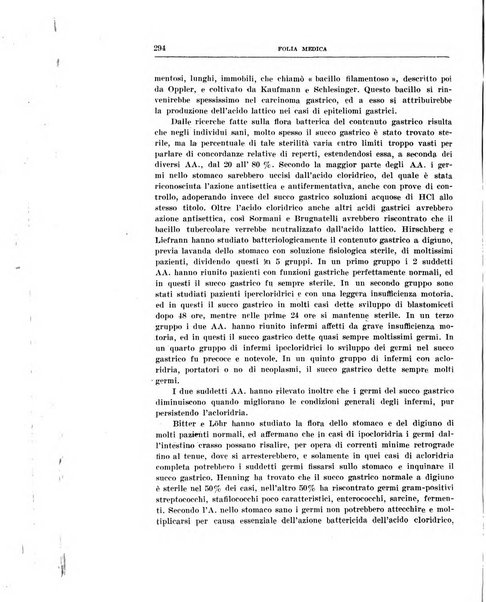 Folia medica periodico trimensile di patologia e clinica medica