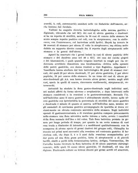 Folia medica periodico trimensile di patologia e clinica medica