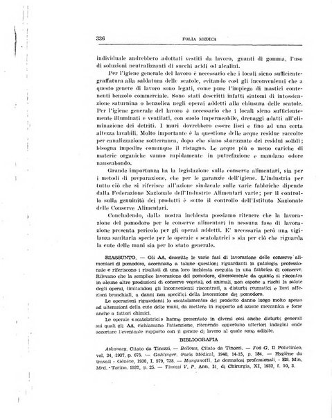 Folia medica periodico trimensile di patologia e clinica medica