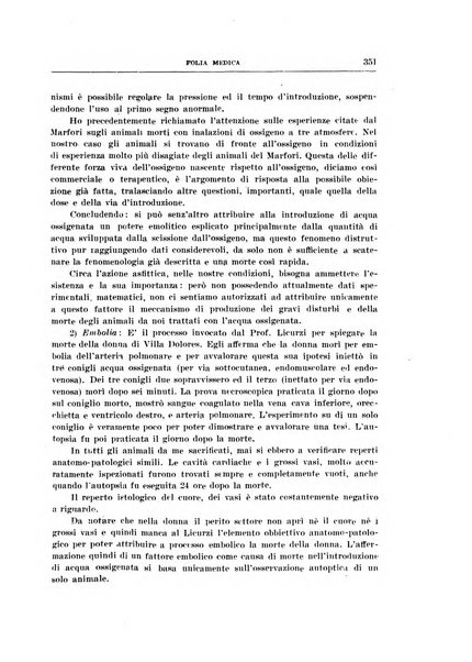 Folia medica periodico trimensile di patologia e clinica medica