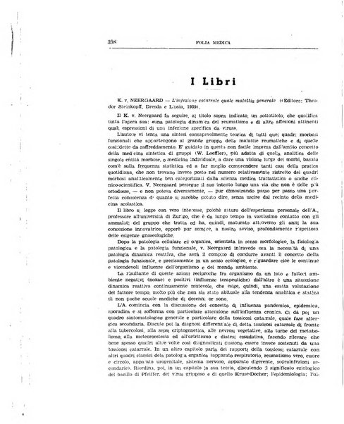 Folia medica periodico trimensile di patologia e clinica medica