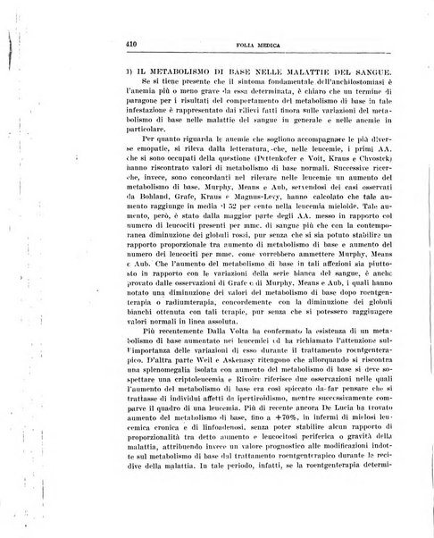 Folia medica periodico trimensile di patologia e clinica medica