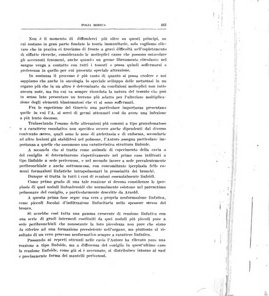 Folia medica periodico trimensile di patologia e clinica medica