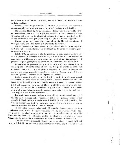 Folia medica periodico trimensile di patologia e clinica medica