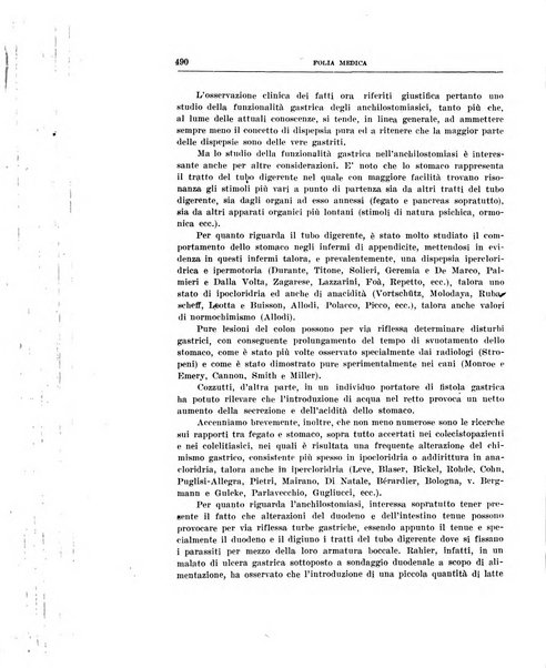 Folia medica periodico trimensile di patologia e clinica medica