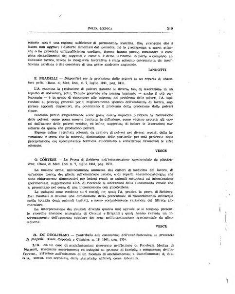 Folia medica periodico trimensile di patologia e clinica medica