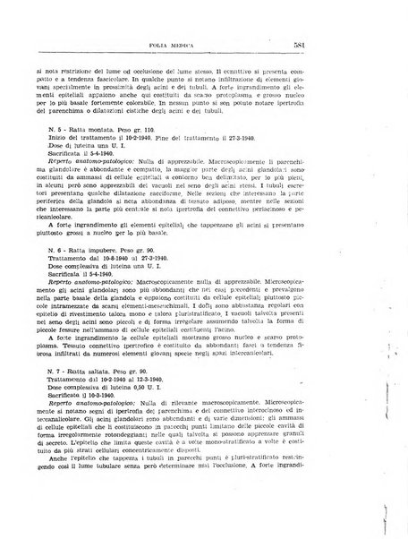 Folia medica periodico trimensile di patologia e clinica medica