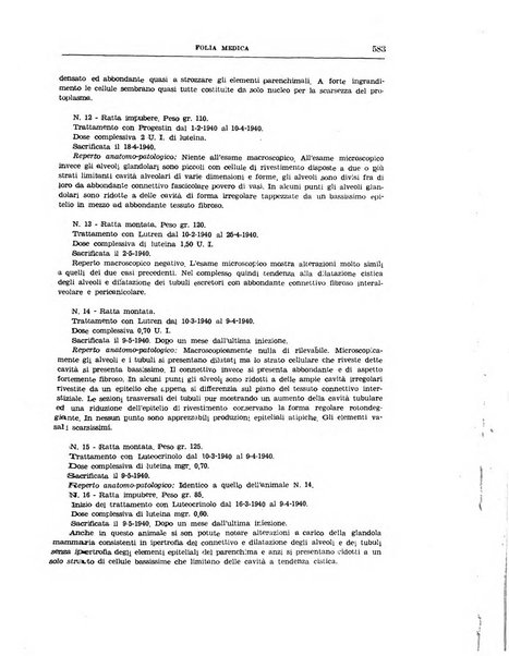 Folia medica periodico trimensile di patologia e clinica medica