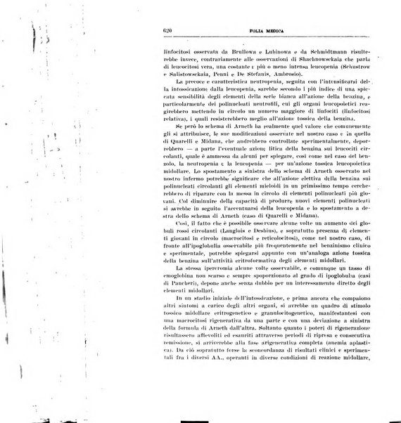 Folia medica periodico trimensile di patologia e clinica medica