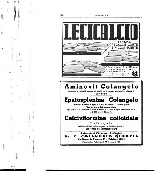 Folia medica periodico trimensile di patologia e clinica medica